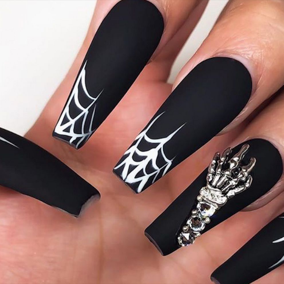 Nail Art HOLIDAY Halloween Black Spider Web WaterSlide Nail Decals  Transfers | eBay
